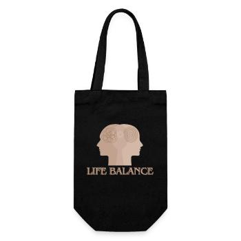 Life balance - Gift Bag for Bottles - black - Front