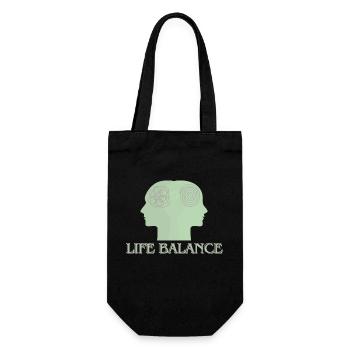 Life Balance - Gift Bag for Bottles - black - Front