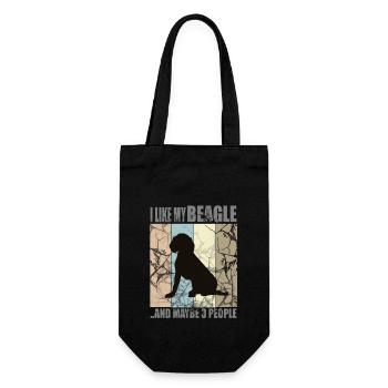 J’AIME MON BEAGLE et peut-être 3 personnes - Sac à bouteille - noir - Devant