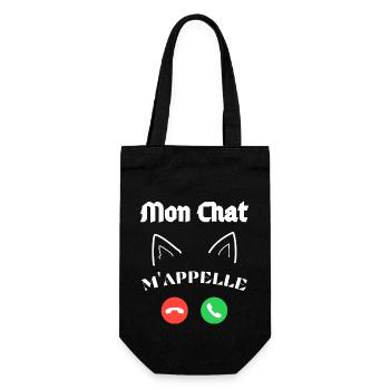 Je n'ai pas le Temp - Mon Chat m'appelle - Sac à bouteille - noir - Devant