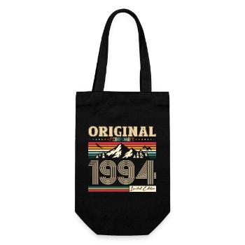 30. Geburtstag Vintage Februar Jahrgang 1994 - Geschenkbeutel für Flaschen - Schwarz - Vorne