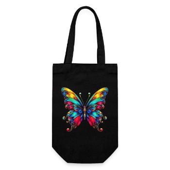 Schmetterling - Geschenkbeutel für Flaschen - Schwarz - Vorne