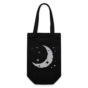 Mond und Sterne - Geschenkbeutel für Flaschen - Schwarz - Vorne