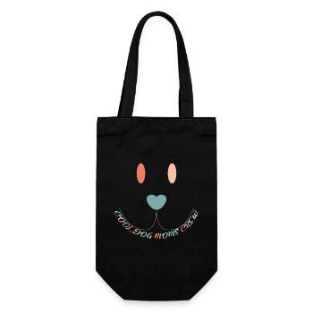 Cool Dog Moms Club – Minimal Dog Mom Design - Geschenkbeutel für Flaschen - Schwarz - Vorne