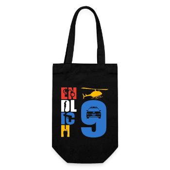 Finally 9 Police - Gift Bag for Bottles - black - Front