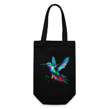 Hummingbird - Gift Bag for Bottles - black - Front