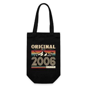 18. Geburtstag Mann Original April Jahrgang 2006 - Geschenkbeutel für Flaschen - Schwarz - Vorne