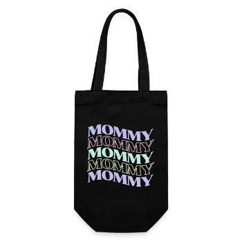 Maman Pastel Rétro Hippie pour la fête des mères - Sac à bouteille - noir - Devant