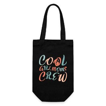 Cool Boy Moms Crew – Mom Life Design - Gift Bag for Bottles - black - Front