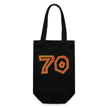 70. 70 YEARS. 70TH ANNIVERSARY. 70TH ANNIVERSARY. - Gift Bag for Bottles - black - Front