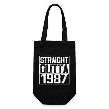 Straight Outta 1987 Retro 1987 Anniversary Gift - Gift Bag for Bottles - black - Front