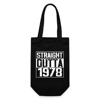 Straight Outta 1978 Retro 1978 Anniversary Gift - Gift Bag for Bottles - black - Front