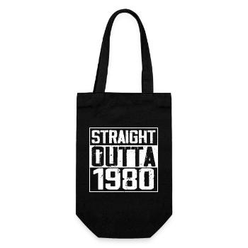 Straight Outta 1980 Cadeau Anniversaire 1980 Retro - Sac à bouteille - noir - Devant
