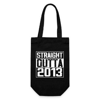 Straight Outta 2013 Cadeau Anniversaire 2013 Retro - Sac à bouteille - noir - Devant