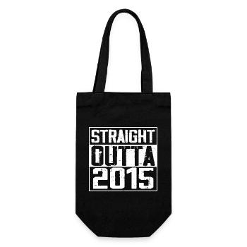 Straight Outta 2015 Cadeau Anniversaire 2015 Retro - Sac à bouteille - noir - Devant
