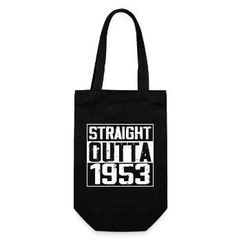 Straight Outta 1953 Retro 1953 Jubiläumsgeschenk - Geschenkbeutel für Flaschen - Schwarz - Vorne