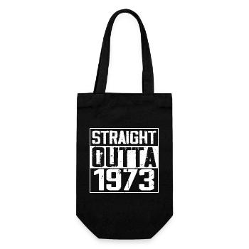 Straight Outta 1973 Retro 1973 Anniversary Gift - Gift Bag for Bottles - black - Front