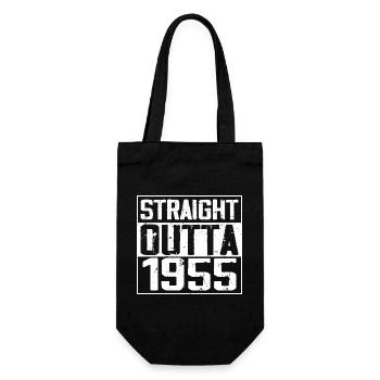 Straight Outta 1955 Retro 1955 Anniversary Gift - Gift Bag for Bottles - black - Front