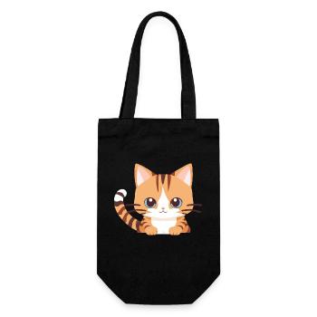 süße baby Katze - Geschenkbeutel für Flaschen - Schwarz - Vorne