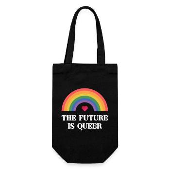 LGBT Pride Month - The Future is Queer - Gift Bag for Bottles - black - Front