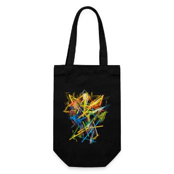abstract - Gift Bag for Bottles - black - Front