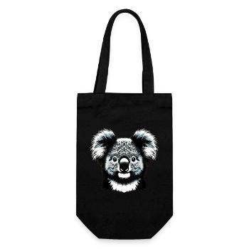 Koala - Gift Bag for Bottles - black - Front