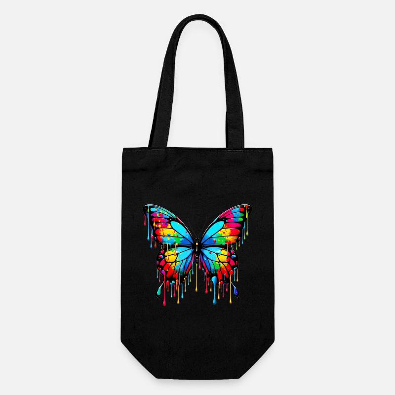 Schmetterling - Geschenkbeutel für Flaschen - Schwarz