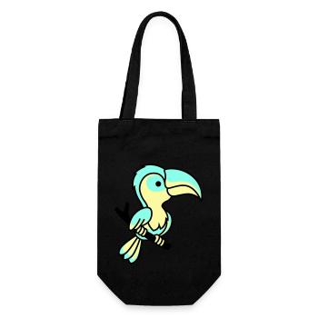 parrot - Gift Bag for Bottles - black - Front