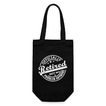 Retraité officiel n’est plus mon problème (blanc) - Sac à bouteille - noir - Devant