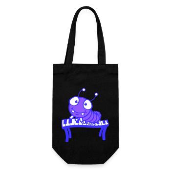 mignon Caterpillar clavier clavier piano touches jouant Animal - Sac à bouteille - noir - Devant