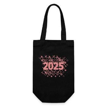 2025 - Geschenkbeutel für Flaschen - Schwarz - Vorne