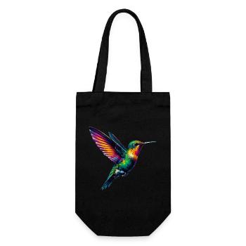 Kolibri - Geschenkbeutel für Flaschen - Schwarz - Vorne