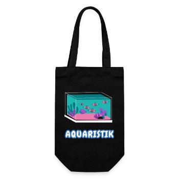 Aquaristik-Liebhaber - Geschenkbeutel für Flaschen - Schwarz - Vorne