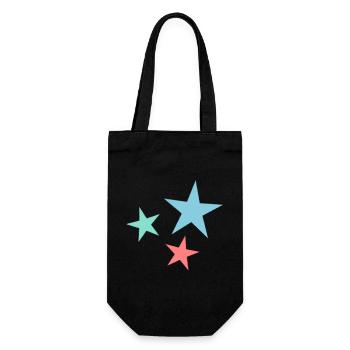STAR. CHRISTMAS. MERRY CHRISTMAS. MERRY CHRISTMAS - Gift Bag for Bottles - black - Front