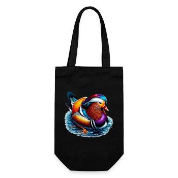 Mandarin duck - Gift Bag for Bottles - black - Front