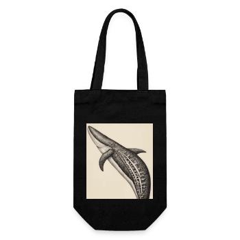 Anatomie der Wale - Geschenkbeutel für Flaschen - Schwarz - Vorne