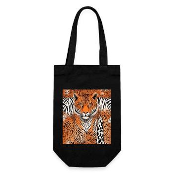 Tigre dans un style artistique - Sac à bouteille - noir - Devant