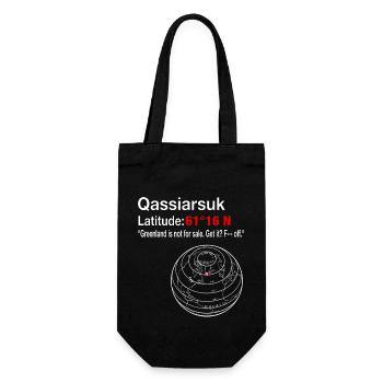 Grönland - Qassiarsuk steht nicht zum Verkauf! Verdammt, --- aus! - Geschenkbeutel für Flaschen - Schwarz - Vorne