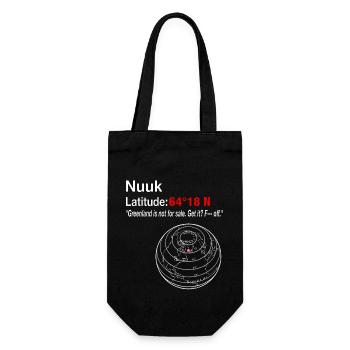 Grönland - Nuuk steht nicht zum Verkauf! Verdammt, --- aus! - Geschenkbeutel für Flaschen - Schwarz - Vorne