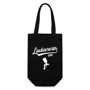 Lackiererin 2025 Ausbildung Lehre Lackierer Frauen - Geschenkbeutel für Flaschen - Schwarz - Vorne