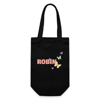 Robin Robin - Geschenkbeutel für Flaschen - Schwarz - Vorne