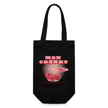Mon Cherry Love - Geschenkbeutel für Flaschen - Schwarz - Vorne