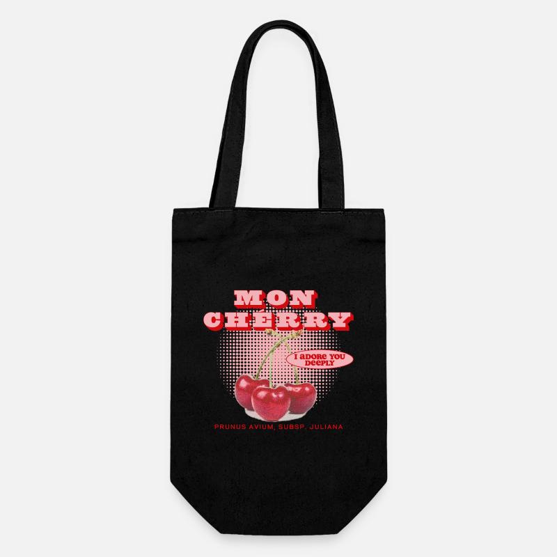 Mon Cherry Love - Gift Bag for Bottles - black