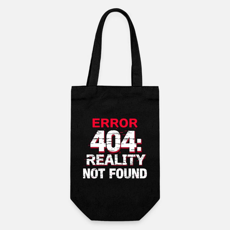 Error: Realität nicht gefunden - Geschenkbeutel für Flaschen - Schwarz