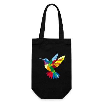 Colibri multicolore - Sac à bouteille - noir - Devant