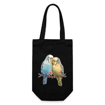 Budgies - Gift Bag for Bottles - black - Front