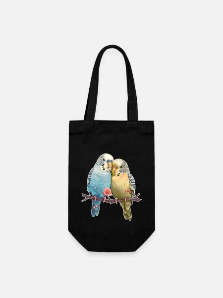 Budgies - Gift Bag for Bottles - black
