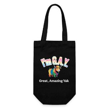 I'm G.A.Y. - Geschenkbeutel für Flaschen - Schwarz - Vorne
