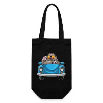 Mole Car - Gift Bag for Bottles - black - Front