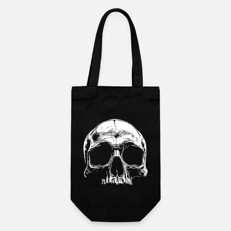 SKULL - Geschenkbeutel für Flaschen - Schwarz